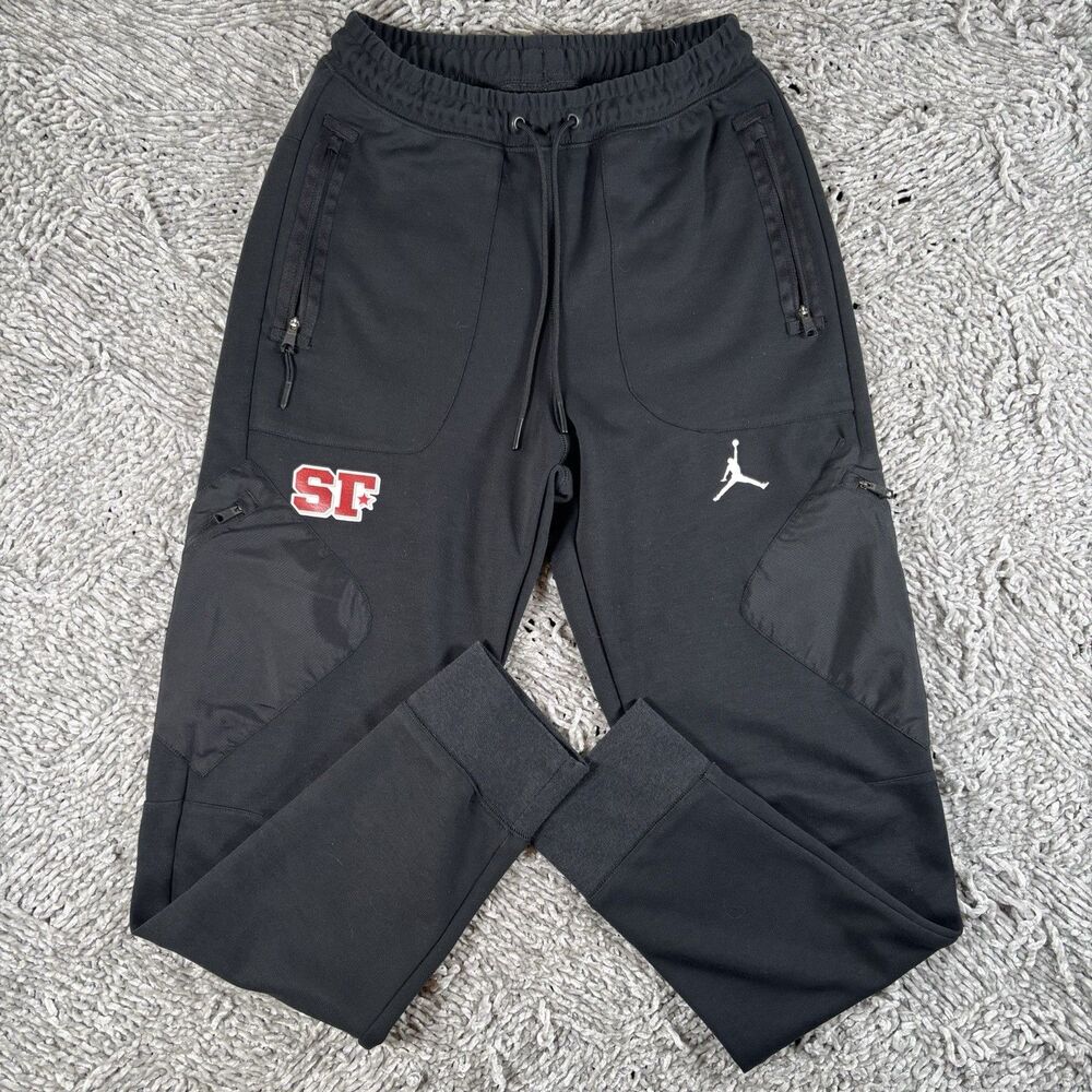 Jordan Dri-FIT Utility Jogger Pants Womens Small Black Cargo Zip DQ7897-010 Gym